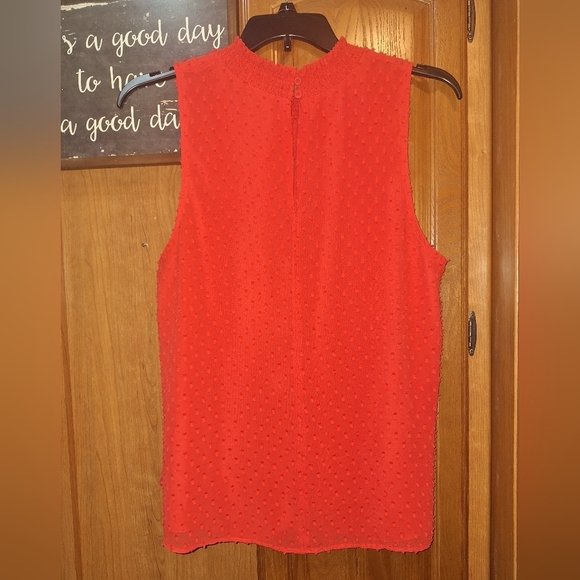 Daniel Rainn Sleeveless Red Textured Women's Top In A Size XXL. Pre-loved - Picture 8 of 8